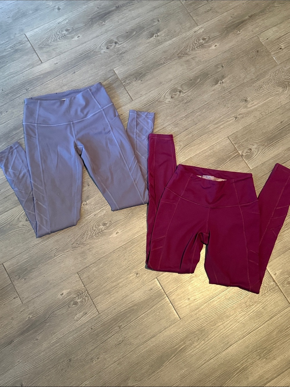 Victoria Sport 2 bundle Leggings in Lavender and Burgundy